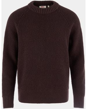 Fjallraven Ovik Waffle Knit Jumper - Brown