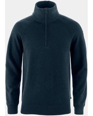 Fjallraven Övik Lite Half Zip Jumper - Blue