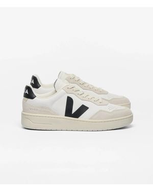 Veja V-90 Ot Leather Trainers - Natural