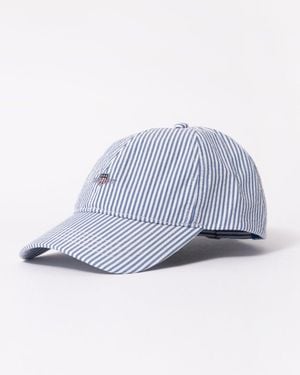 GANT Striped Seersucker Cap - Blue