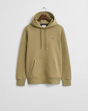 GANT Regular Fit Shield Logo Pullover Hoodie - Green