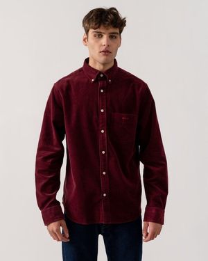 GANT Regular Fit Ut Corduroy Shirt - Red