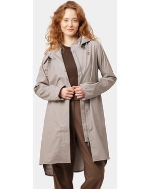 Ilse Jacobsen Rain A-Line Rubberised Raincoat - Natural