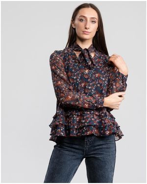 Great Plains Highland Floral Tassle Blouse Size: S - Multicolour