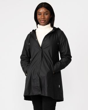 Rains A-Line Jacket - Black