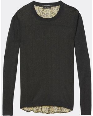 Maison Scotch Linen Mix Crewneck Knit Size: M - Multicolour