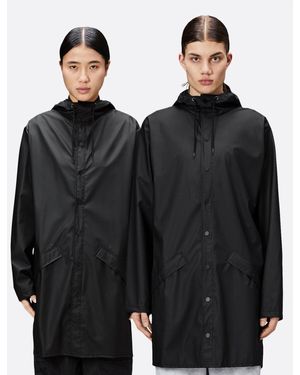 Rains Long Jacket Colour: 01, Size: L - Black