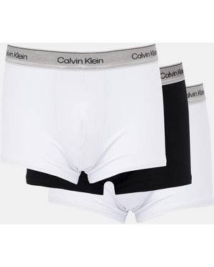 Calvin Klein 3-Pack Icon Cotton Stretch Trunks - White