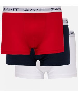 GANT Slim Fit Cotton Jersey Trunks 3-Pack - Red
