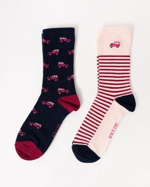 Joules Everyday 2 Pack Socks - Multicolour