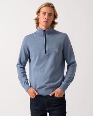 BOSS Kanobix S 1/4 Zip Jumper - Blue