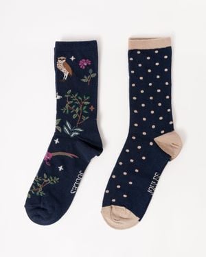 Joules Everyday 2 Pack Socks - Blue