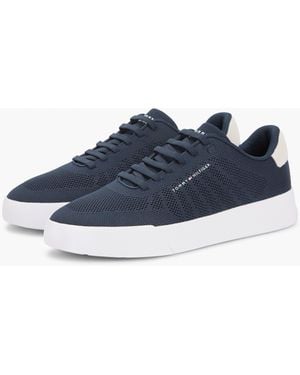 Tommy Hilfiger Th Court Knit Trainers - Blue