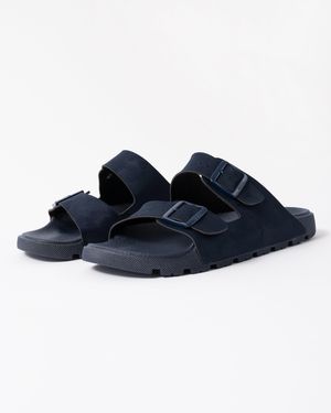 BOSS Surfley Twin-Strap Slides With Branded Buckles - Blue