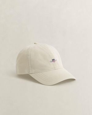GANT Shield Logo Cotton Twill Cap - Natural