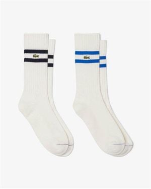 Lacoste Ribbed Socks - White