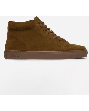 Oliver Sweeney Laxey Suede Hi-Tops - Brown