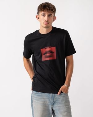 HUGO Deterni Graphic Print T-Shirt - Black