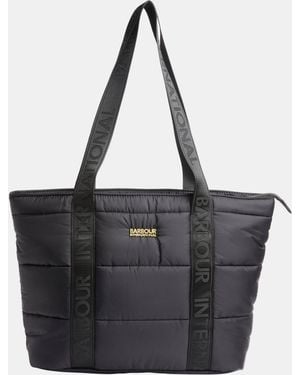 Barbour Monaco Baffle Quilt Tote Bag - Black