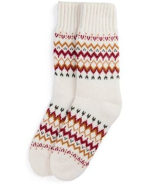 Barbour Kingsford Fair Isle Socks - White