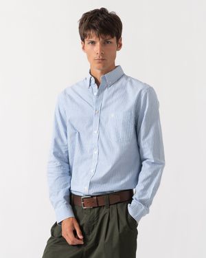 Joules Classic Fit Stripe Oxford Shirt - Blue