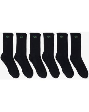 Lacoste 6-Pack Long Sport Socks - Black