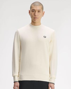 Fred Perry Crew Neck Sweatshirt - Natural