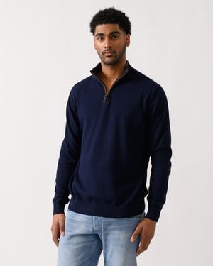 Joules Hillside 1/4 Zip Jumper - Blue