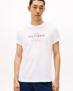 Tommy Hilfiger Stack Hilfiger Graphic T-Shirt - White