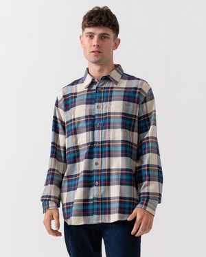 Paul Smith Ps Long Sleeve Casual Fit Check Shirt Size: L - Blue