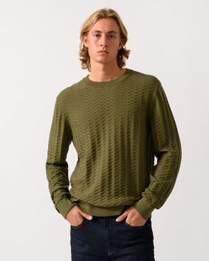 HUGO Simond Crew Neck Jumper - Green