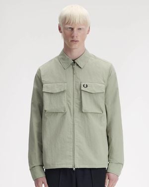 Fred Perry Ripstop Pocket Overshirt - Green