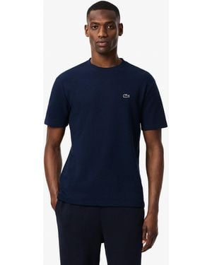 Lacoste Waffled Cotton Loungewear T-Shirt - Blue