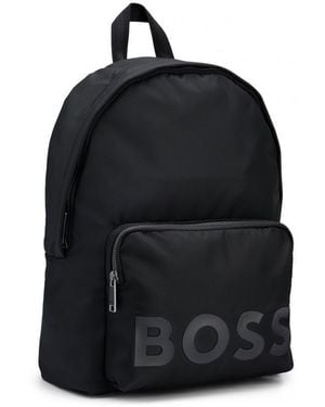 BOSS Catch 2.0 Large Logo Zip-up Backpack Nos - Black