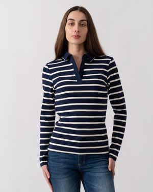 Joules Fairfield Ribbed Polo - Blue
