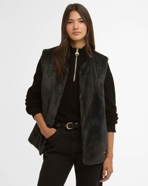 Barbour Milan Fur Gilet - Black