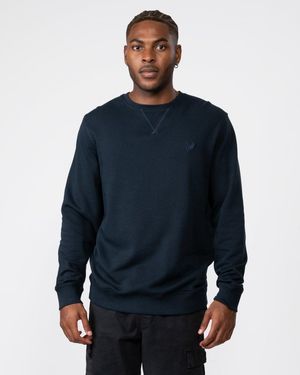 Lyle & Scott Tonal Eagle Crew Neck Sweatshirt Size: L - Blue