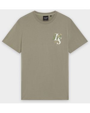 Lyle & Scott Dandelion Script Graphic T-Shirt - Multicolour