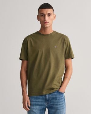 GANT Reg Shied Short Seeve T-shirt An - Green