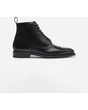 Oliver Sweeney Inglesham Antiqued Calf Leather Boots - Black