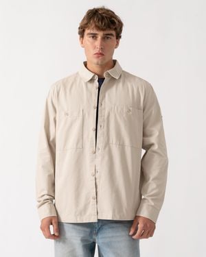 Belstaff Outpost Shirt Cotton Herringbone - Natural