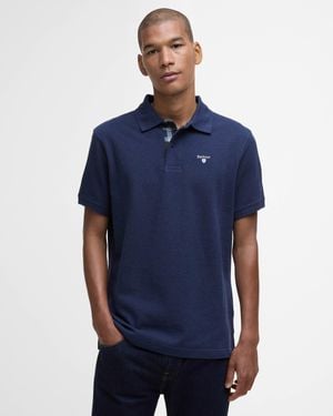 Barbour Tartan Pique Polo - Blue