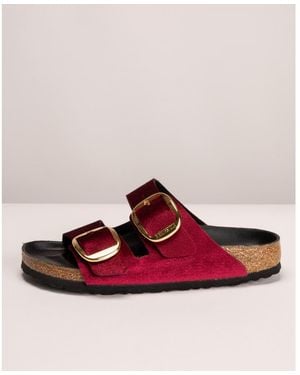 Birkenstock Arizona Bb Tx Velvet Sandals - Red