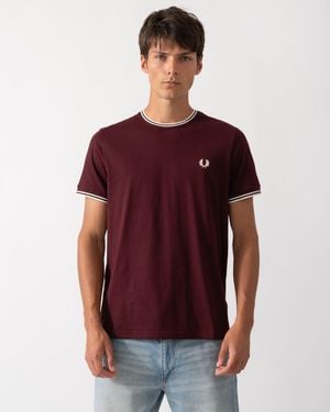 Fred Perry Twin Tipped T-Shirt - Red