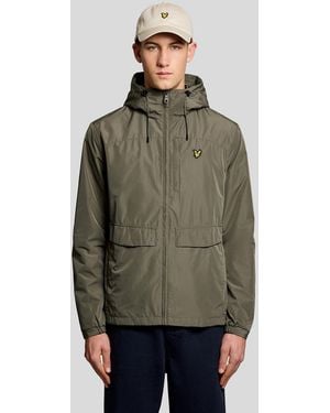 Lyle & Scott Lightweight Hooded Zip Through Jacket - Green