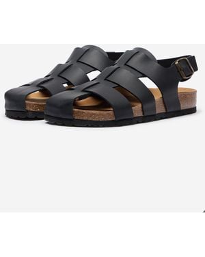 Oliver Sweeney Astorga Calf Leather Fisherman Sandals - Black