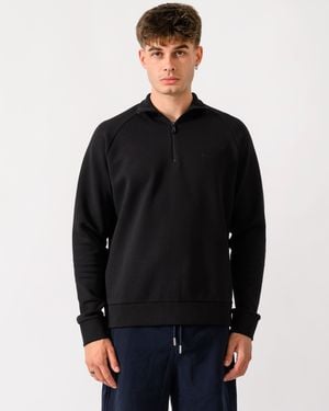 BOSS Sweat 1/4 Zip Sweatshirt - Black