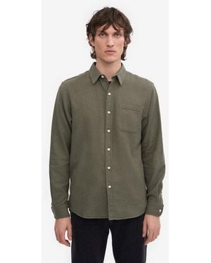 COLORFUL STANDARD Organic Flannel Shirt - Green