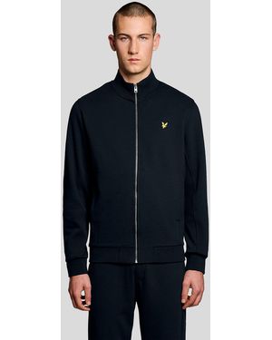 Lyle & Scott Pique Full Zip Sweatshirt - Blue