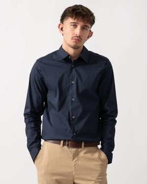 Ted Baker Baxters Long Sleeve Slim Stretch Shirt - Blue